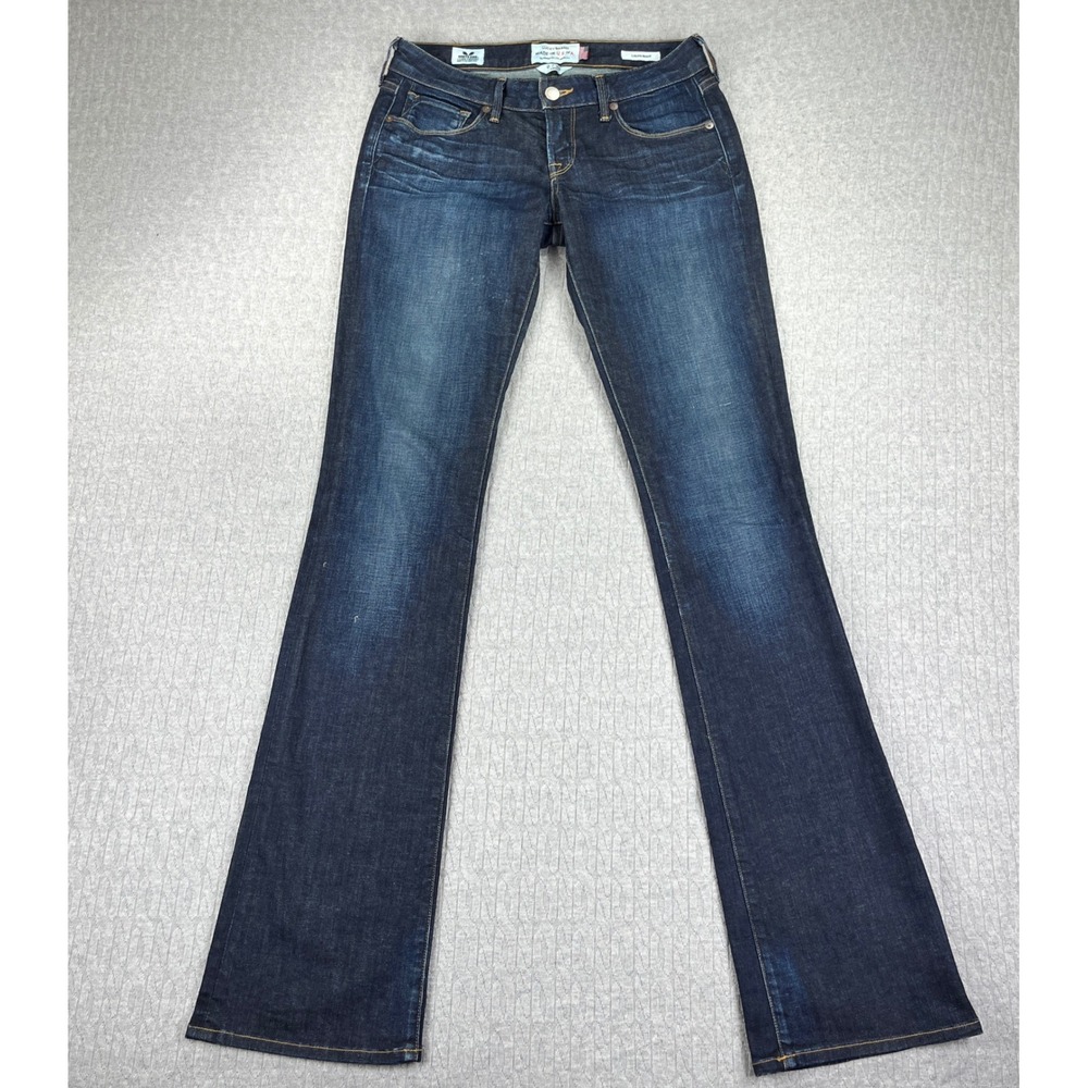Lucky Brand Lolita Bootcut Jeans Women 0/25 Long 29x35 Blue White Oak Cone Denim